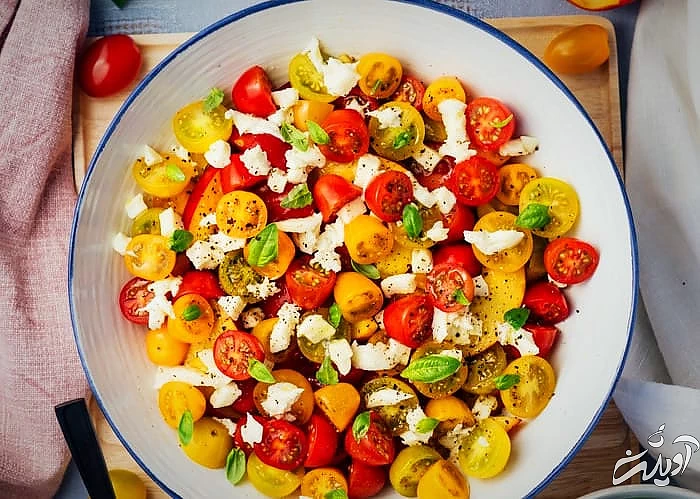 سالاد گوجه راحت ترین سالاد  سالاد گوجه و گشنیز